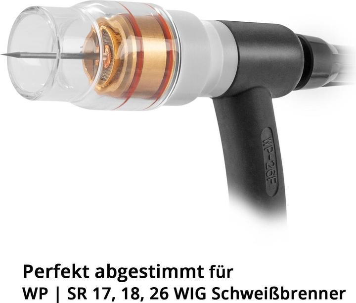 Immagine prodotto Stahlwerk Set di lenti per gas in vetro 14 pezzi Accessori per saldatura TIG per WP SR 17 18 26