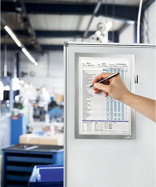 Produktbild Durable DURAFRAME® MAGNETIC NOTE A4, für dir. Beschr., magn., VE 5 Stk, Rahmen silber