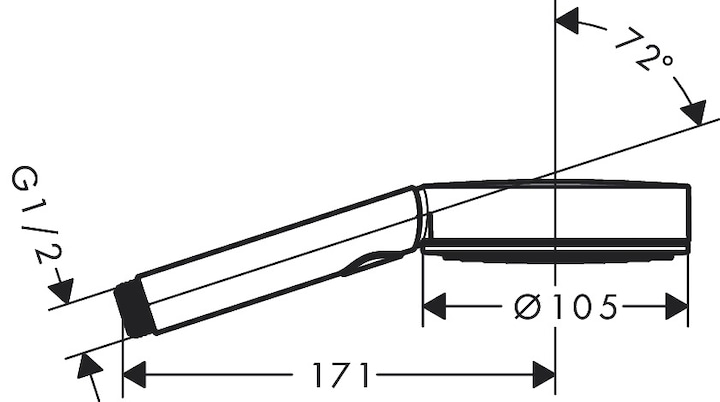 Immagine prodotto hansgrohe Pulsify Select S 105 Activation EcoSmart (3 Tipi di raggi, 8.50 l/min)