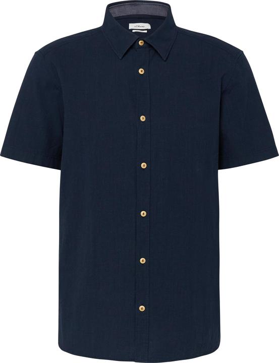 Immagine prodotto s.Oliver Regular Fit: Strukturiertes Kurzarmhemd aus Baumwolle (M)