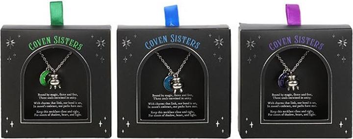 Actual product image Something Different Coven Sisters Cauldron Charm Necklace (Pack of 3) (100% synthetic material)