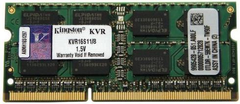 Produktbild Kingston ValueRAM (1 x 8GB, 1600 MHz, DDR3-RAM, SO-DIMM)