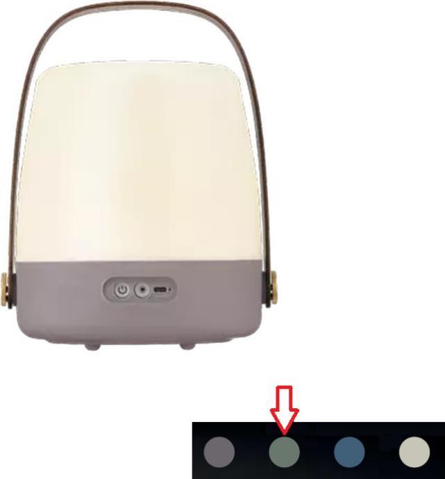 Actual product image Kooduu Speaker lamp lite up JBL mini petroleum