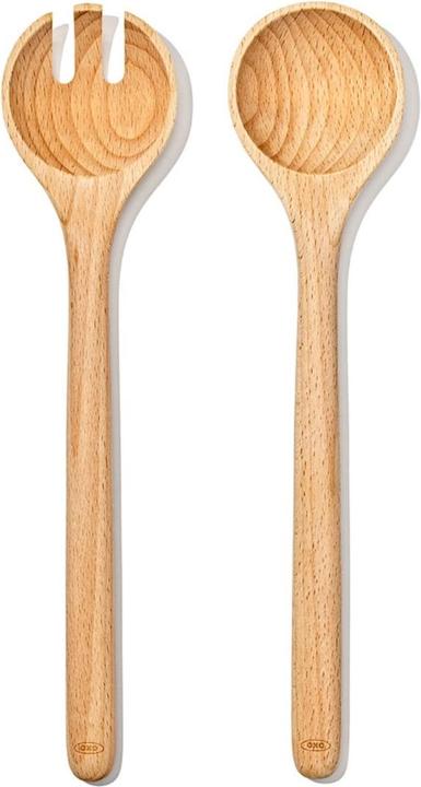 OXO Good Grips Salatbesteck aus Buchenholz, 2-teilig (Salatbesteck)