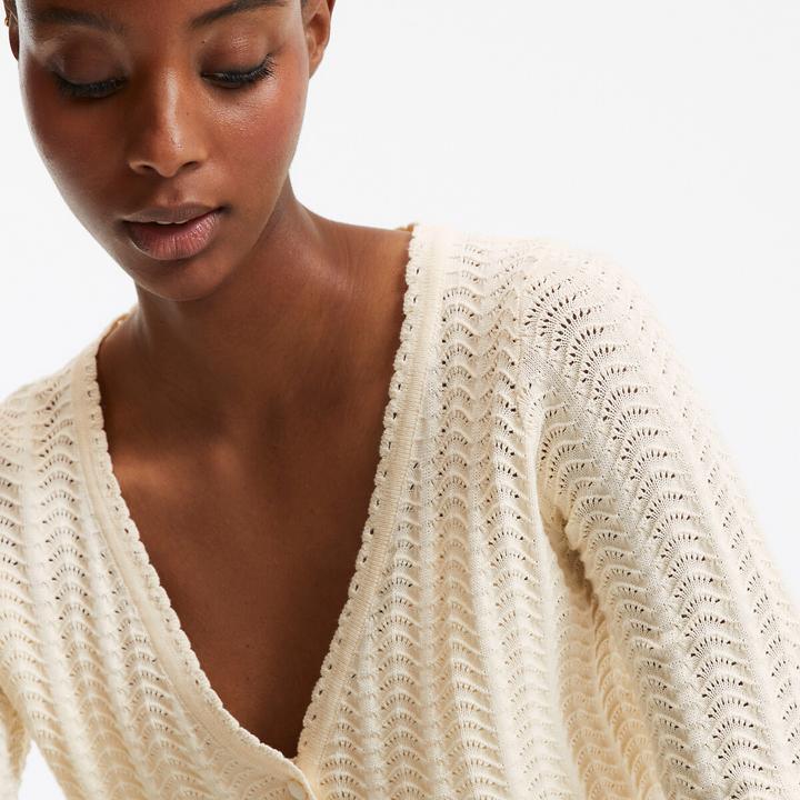 Actual product image La Redoute Collections Feinstrickcardigan mit V-Ausschnitt und Knopfverschluss (L)