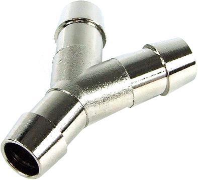 Actual product image Aquatuning 13mm (1/2' Y Hose Connector Nickel Plated Brass