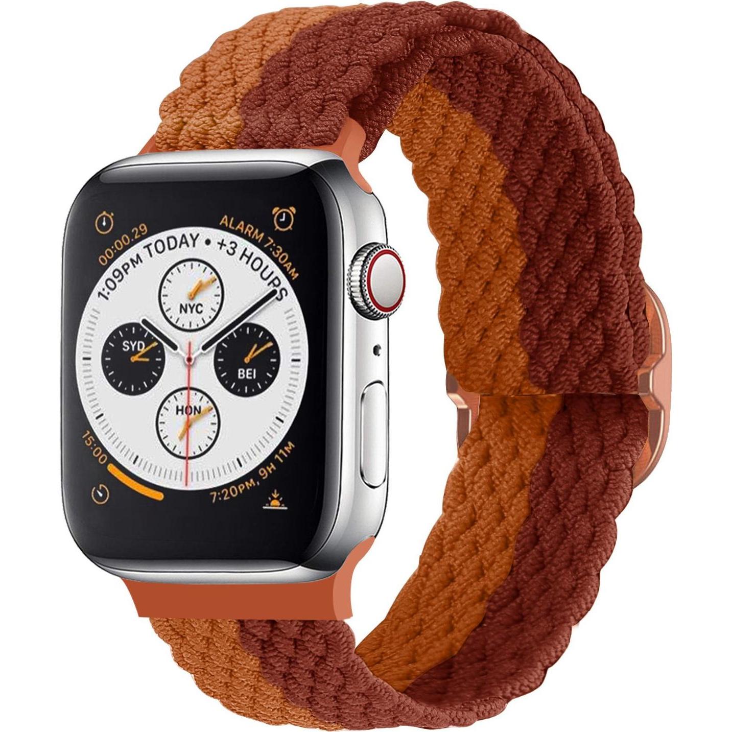 Strap-it Nylonarmband (Nylon, Apple Watch), Uhrenarmband, Braun