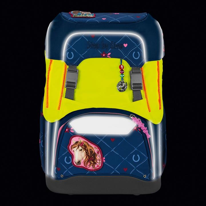 Actual product image Step by Step LED neon pull-over for the GIANT school rucksack model, yellow
