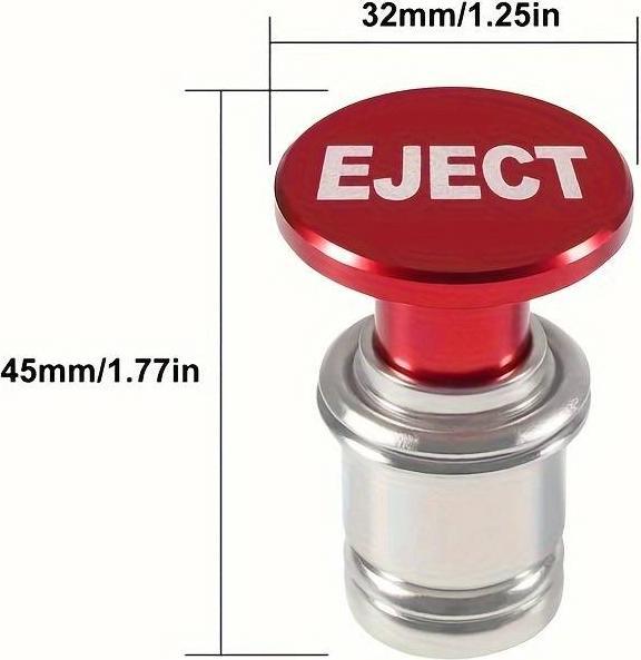 Actual product image PhoneLook Fun button replacement universal cigar lighter 12V FIRE MISSILE funny decoration car interior