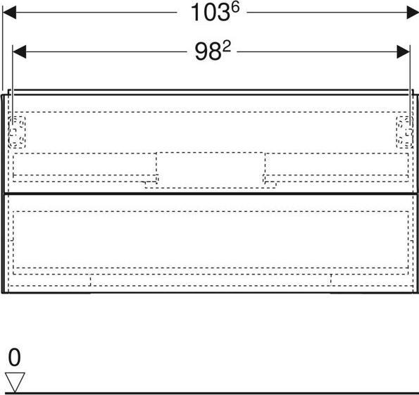 Actual product image Geberit ONE vanity unit, 2 drawers, 103.6x50.4x47cm, 505.264.00. (103.60 x 47 x 50.40 cm)