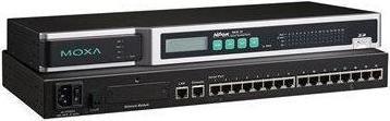 Actual product image Moxa NPORT 6650-16 - 16-port RS-232422485 to Ethernet secure terminal server, 100 to 240 VAC input
