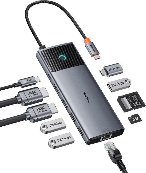 Immagine prodotto Baseus Metal Gleam (USB-C, 10 porte)