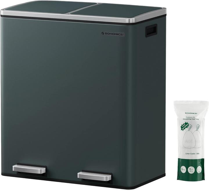 Produktbild Songmics Abfalleimer 60 l, Grau (60 l)