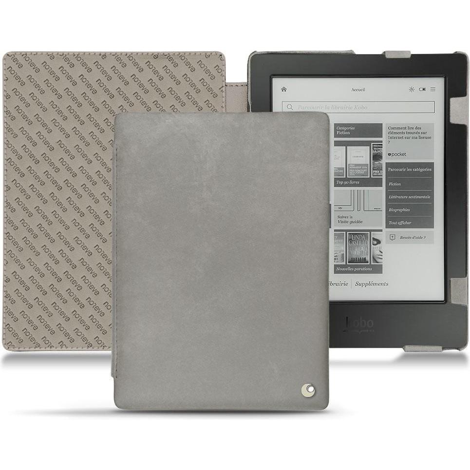 Noreve Lederschutzhülle horizontal (Aura H2O), Tablet Hülle, Grau