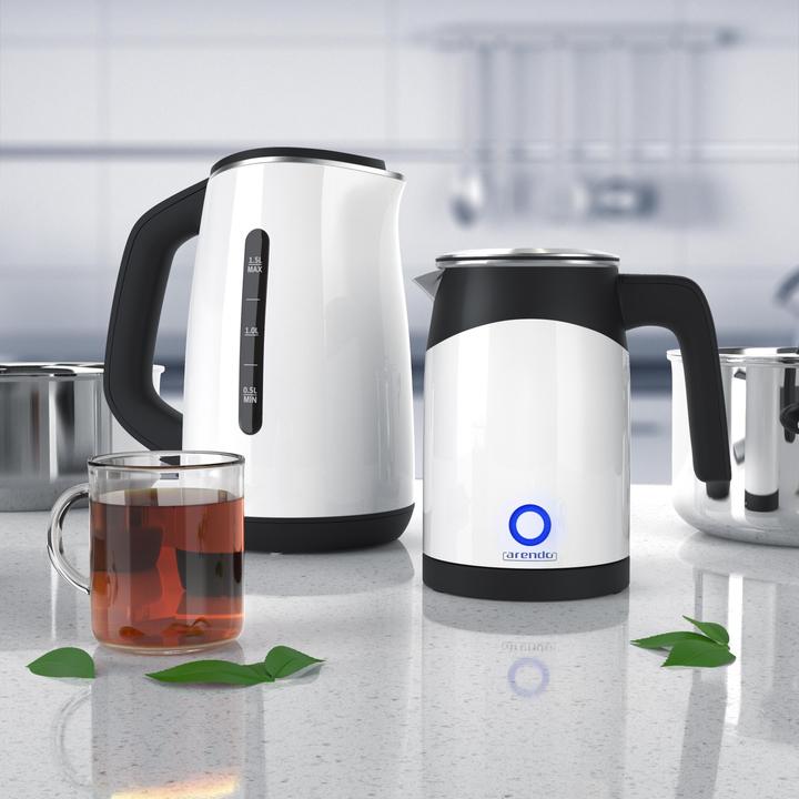 Image du produit Arendo Bouilloire 0,5 l, 1100 W, acier inoxydable Bouilloire de voyage Mini, réglage de la température (0.50 l)