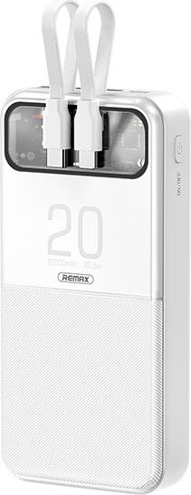 Actual product image Remax Stervui Series 20W+22.5W PD+QC Power Bank with 2 Fast Charging Cables 20000mAh RPP-620