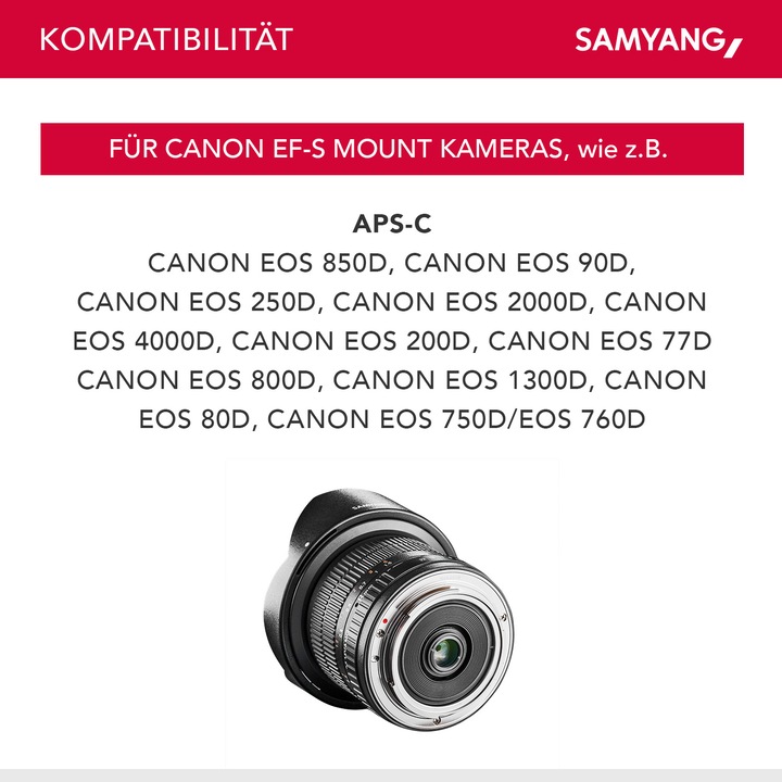 Actual product image Samyang 8mm f/3.5 Asph IF MC Fisheye CSII DH, Canon EF (Canon EF-S, APS-C / DX)