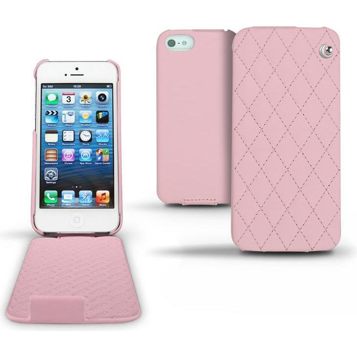 Noreve Lederschutzhülle vertikal (Apple iPhone 5), Smartphone Hülle, Rosa