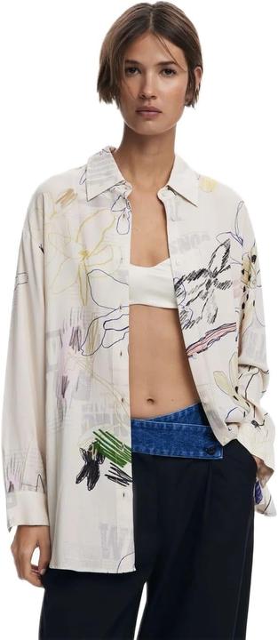 Desigual Camicia Maniche Lunghe Donna Bianco (XS)