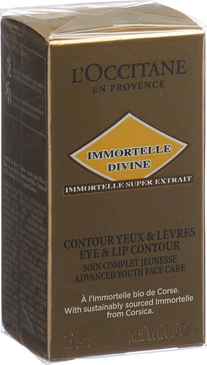 Image du produit L'Occitane Immortelle Divine Soin contour des yeux et des lèvres (Fluide pour le soin des yeux, 15 ml, Journée)