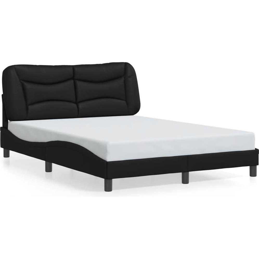 VidaXL, Bett, Bettgestell mit Kopfteil Kunstleder (120 x 200 cm)