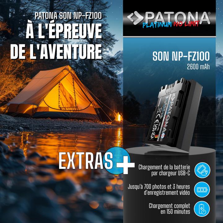 Produktbild Patona Platinum NP-FZ100 USB-C (Kamera Akku)