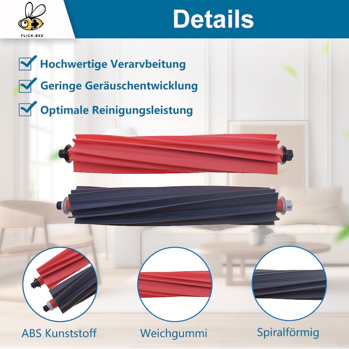 Produktbild Flickbee Ersatzteilset für Roborock S8 MaxV Ultra