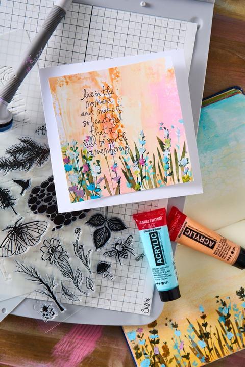 Produktbild Sizzix Studio Stempelset 17er-Pack / 3er-Set Schablonen - „Natur“ von Vic Hollins