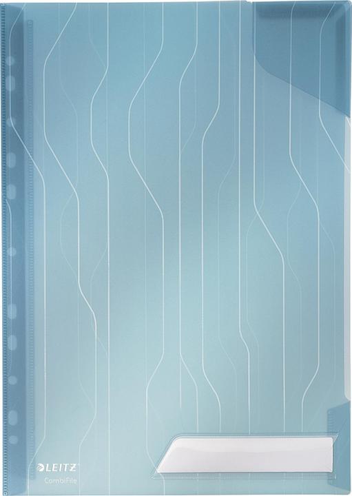 Produktbild Leitz Sicht--Prospekthülle CombiFile, A4, PP, blau, 0,20 mm genarbt, Kombination aus Prospekthülle u (A4, 1 x)