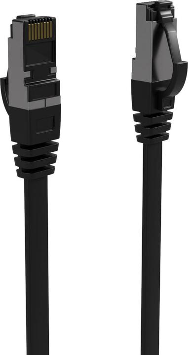 Actual product image S-Conn Flexline patch cable flat U/FTP Cat.8.1 highly flexible black 3.0m (U/FTP, CAT8.1, 3 m)