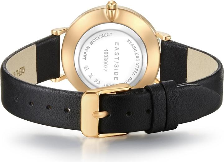 Actual product image Eastside Ladies quartz watch Rosehill genuine leather black - 23904 (Analogue wristwatch, 32.10 mm)