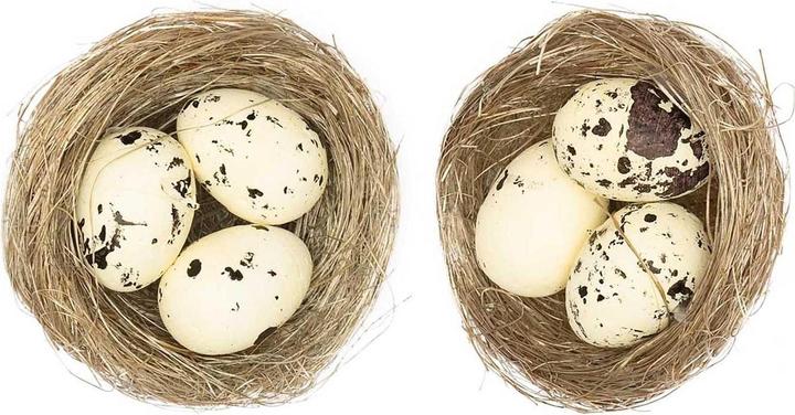 Rico Design Nid de Pâques avec oeufs 6.5 cm, 2 pièces (2x)