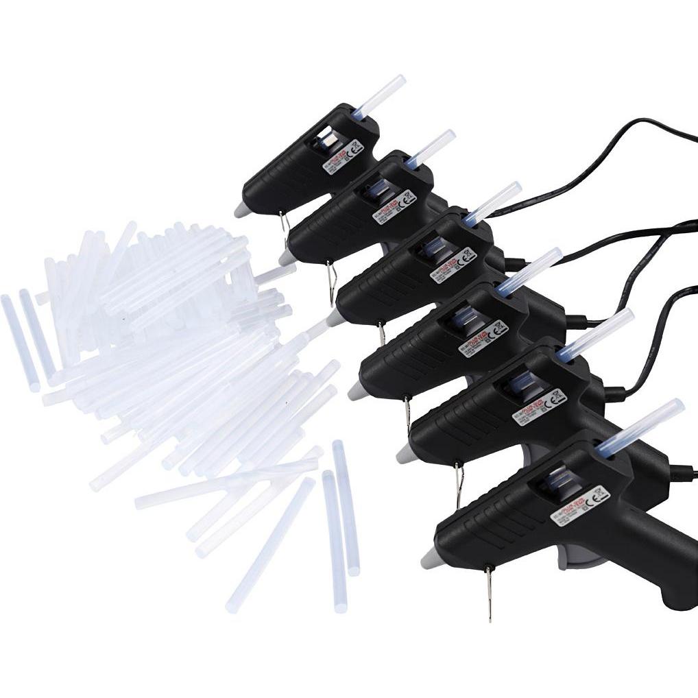 Creativ Company, Pistola per colla a caldo, Mini Glue Guns with Glue