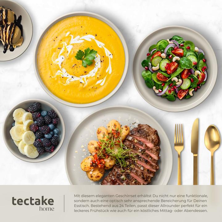 Actual product image tectake Una crockery set (24 pcs.)
