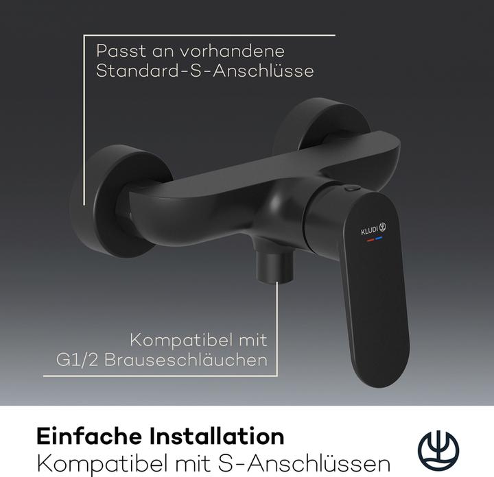 Productafbeelding Kludi X1 Duscharmatur Aufputz, Brause-Einhandmischer