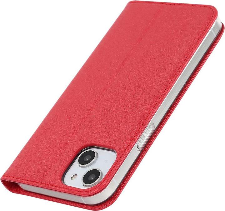 Actual product image Cover-Discount iPhone 14 - Silk Texture Flip Case red (Apple iPhone 14)
