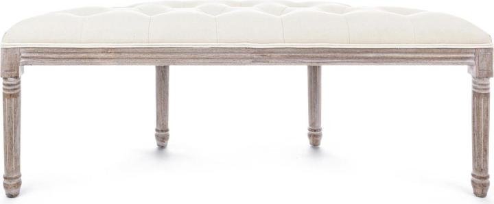 Actual product image Bizzotto Upholstered bench half round tilde nature (125 cm)