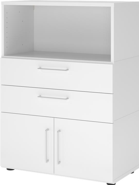 Image du produit Hammerbacher Armoire à étagères FlexWall, VFW38K1KG/W/W/BS blanc 2 étagères 80,0 x 40,0 x 109,8 cm (80 x 40 x 109.80 cm)