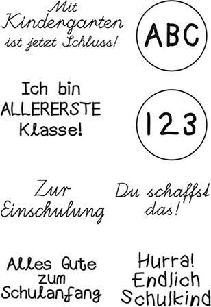 Actual product image Efco Clear Stamps "School Enrolment", 8 pieces