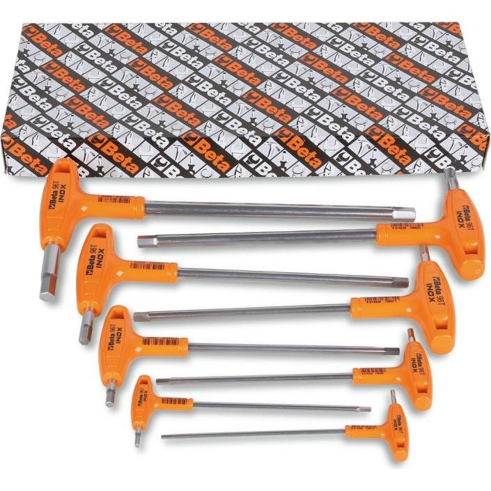 BETA, Chiave inglese, 000961954 Schraubenschlüssel-Satz aus Edelstahl, 8-teilig