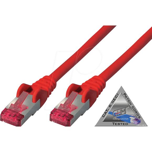 Thumbnail - Shiverpeaks Patchkabel S/FTP Cat.6A PIMF rot 1,5m (S/FTP, CAT6a, 1.50 m), Netzwerkkabel