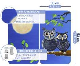 Actual product image Wenko Glass cover plate Universal Mod. Owl, set of 2 for all hob types