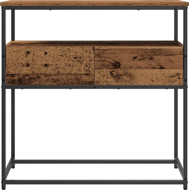 Image du produit vidaXL Table console Vieux bois 75x40x75 cm Bois composite et acier (75 x 40 x 40 x 75 cm)
