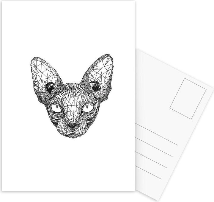 Image du produit Juniqe Chat sphynx - Croquis au crayon (5 pcs)