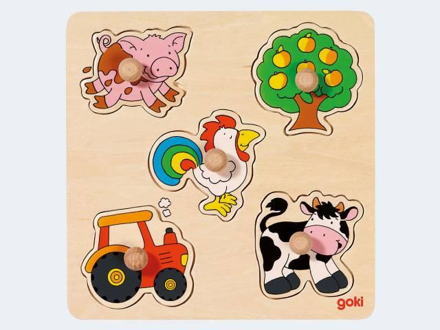 Immagine prodotto Goki Puzzle di legno in campagna (5 pezzi)