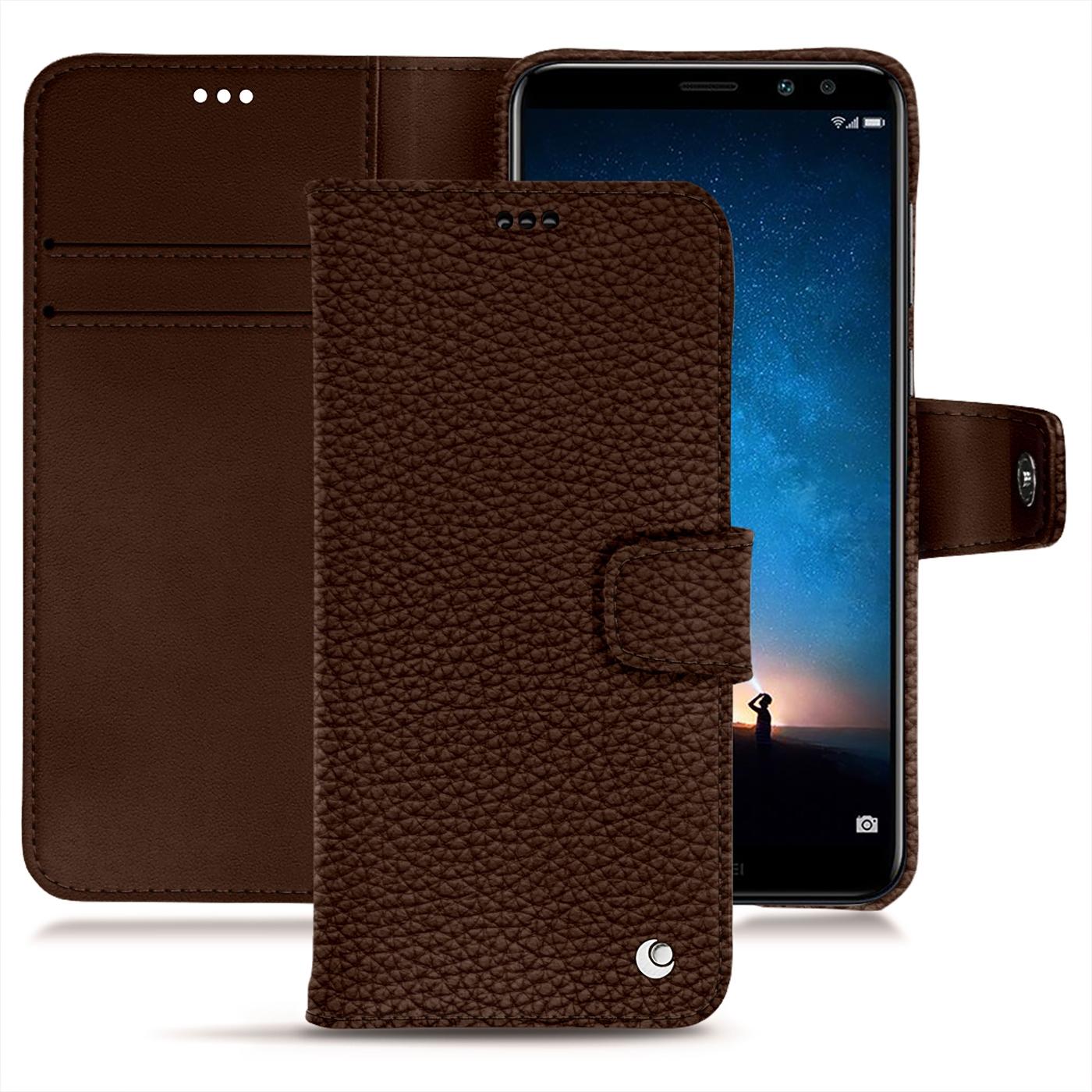 Thumbnail - Noreve Lederschutzhülle Wallet (Huawei Mate 10 Lite), Smartphone Hülle, Braun