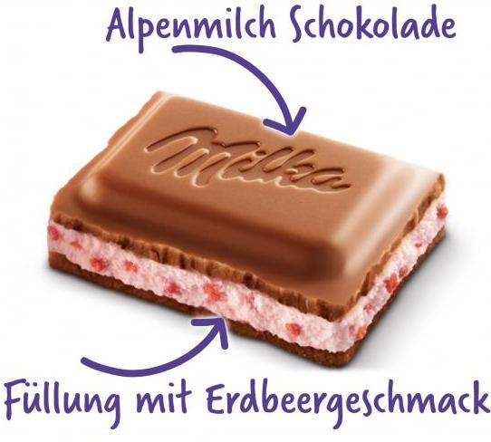 Immagine prodotto Milka Cioccolato alla fragola 100,0 g (100 g)