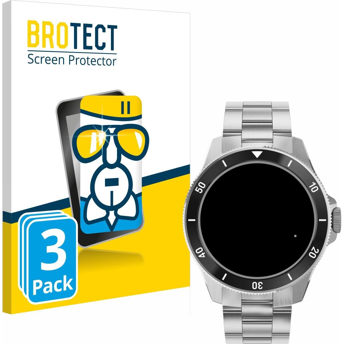 BROTECT AirGlass Panzerglasfolie, Smartwatch Schutzfolie, Transparent