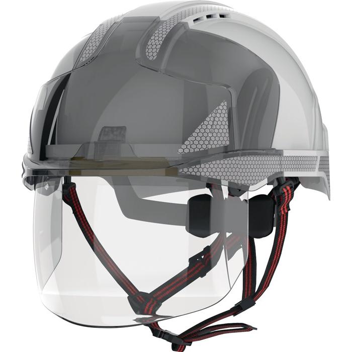 Jsp, Kopfschutz, Industriekletterhelm EVOÂ VISTAshieldÂ Dualswitchâ„¢ weiÃŸ/rauch ABS (One Size)