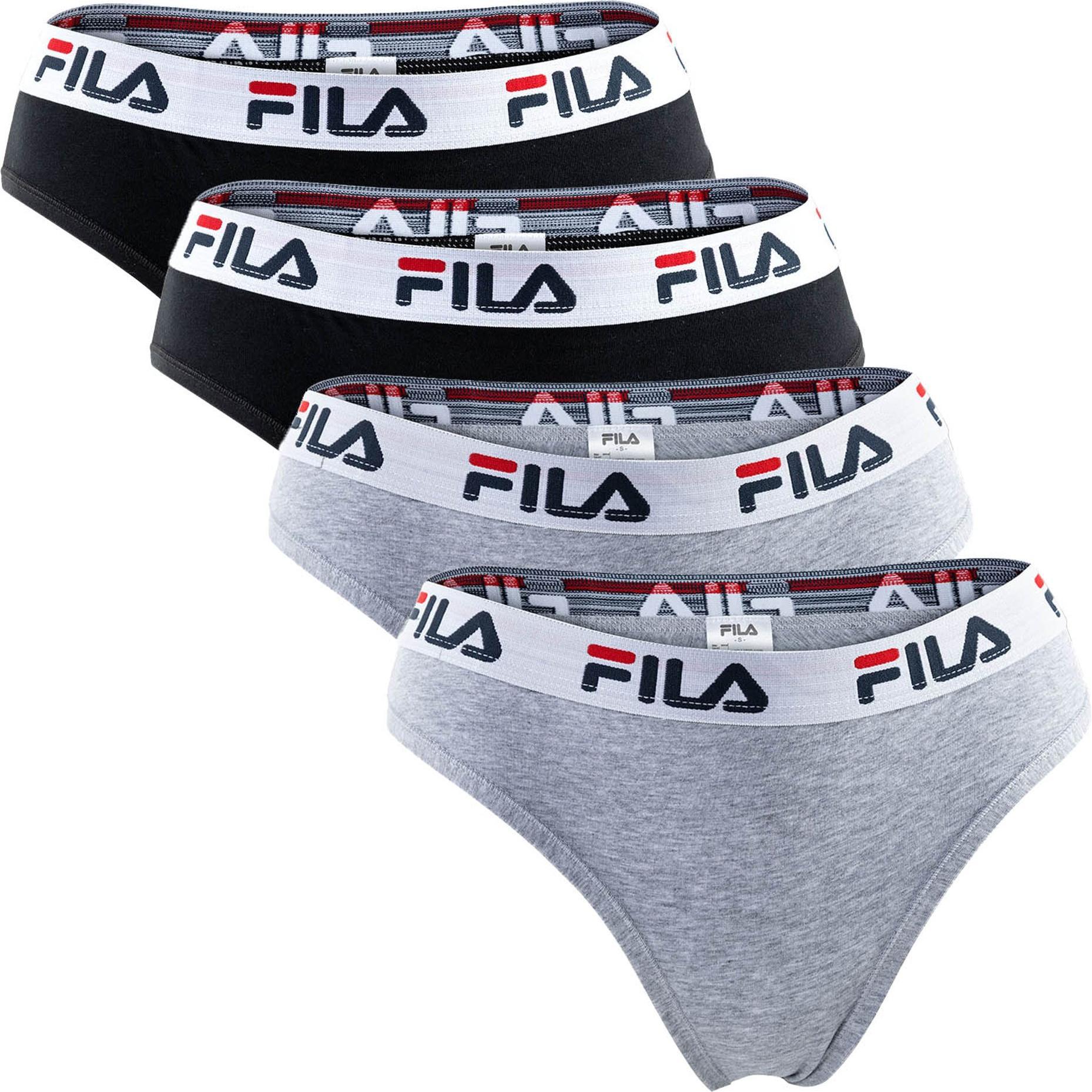 FILA, Damen, Unterhosen, Slip Sportlich Bequem sitzend, Mehrfarbig, (XL, 4er Pack)